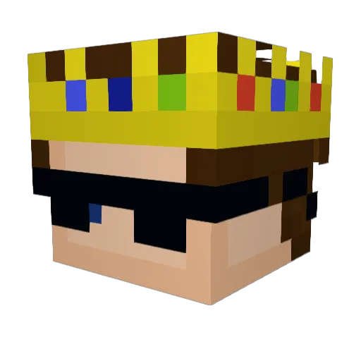 dolphinultra Minecraft avatar head, 3D render
