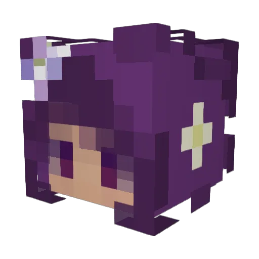 dolphs_denYT Minecraft avatar head, 3D render