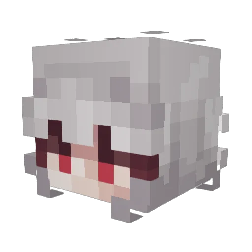 dolpo Minecraft avatar head, 3D render