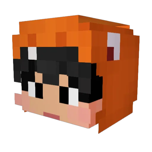 dolta2 Minecraft avatar head, 3D render