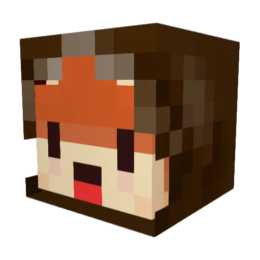dom133 Minecraft avatar head, 3D render