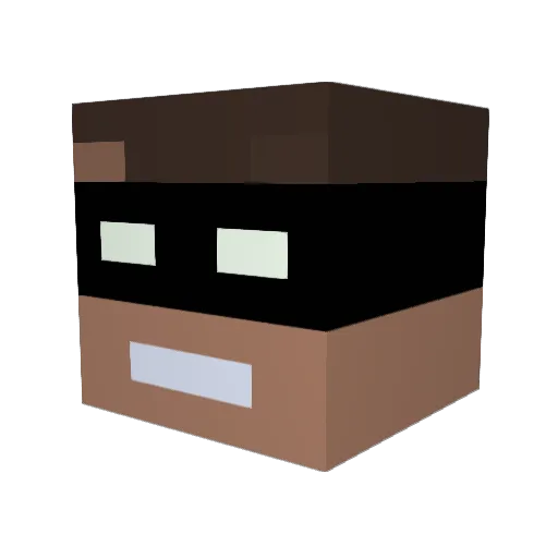 dom4nic Minecraft avatar head, 3D render