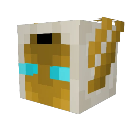 dom_irl Minecraft avatar head, 3D render