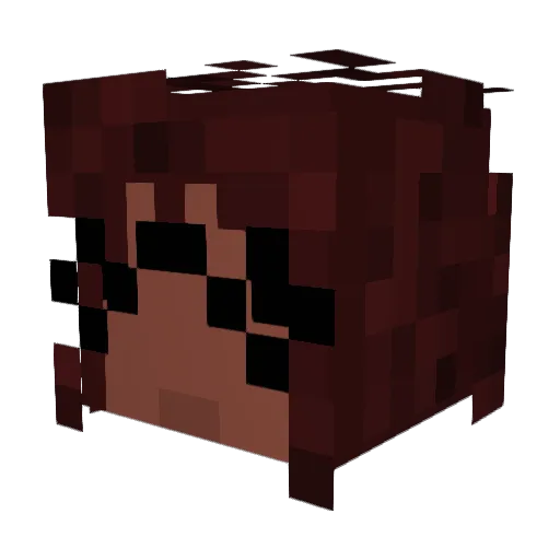 domacist Minecraft avatar head, 3D render