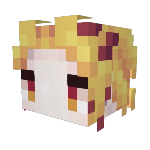domainkey Minecraft avatar head, 3D render