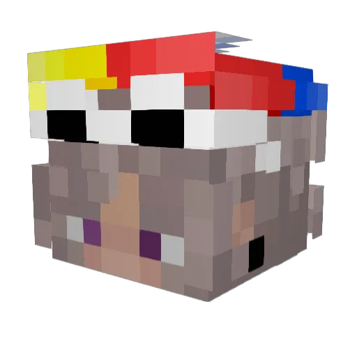 domamoru Minecraft avatar head, 3D render