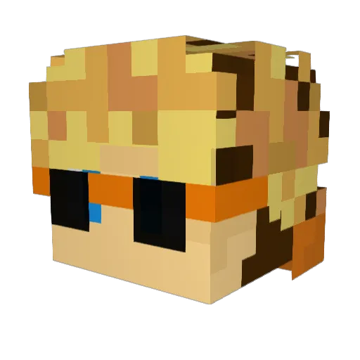 domanautas Minecraft avatar head, 3D render