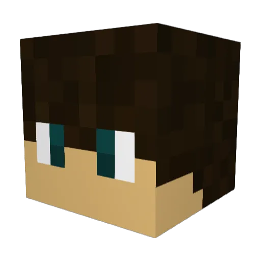 domchill Minecraft avatar head, 3D render