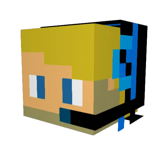 domekami Minecraft avatar head, 3D render