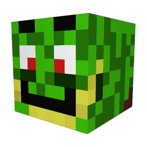 domerpdxr Minecraft avatar head, 3D render