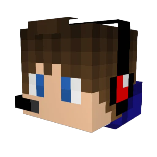 dometon_13 Minecraft avatar head, 3D render
