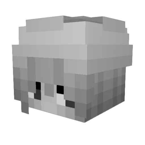 domiQLS Minecraft avatar head, 3D render