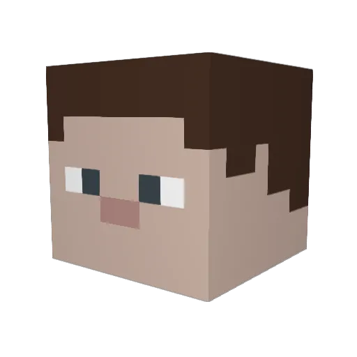 domiknuckle Minecraft avatar head, 3D render