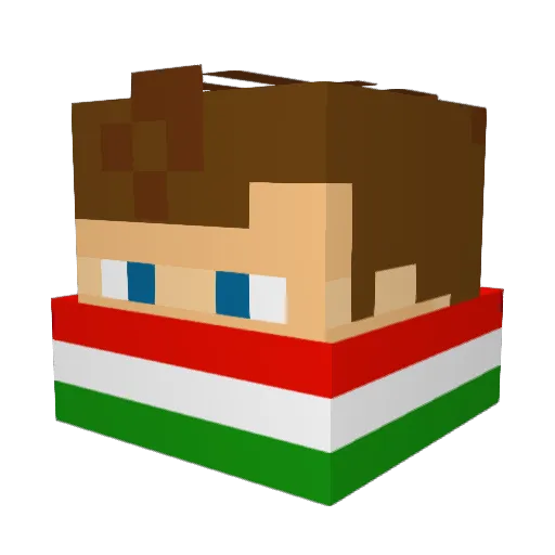 domilono Minecraft avatar head, 3D render