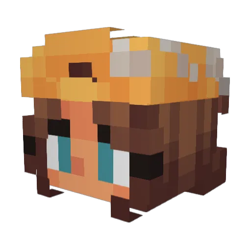 domincmd Minecraft avatar head, 3D render