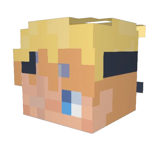 dominicanman Minecraft avatar head, 3D render