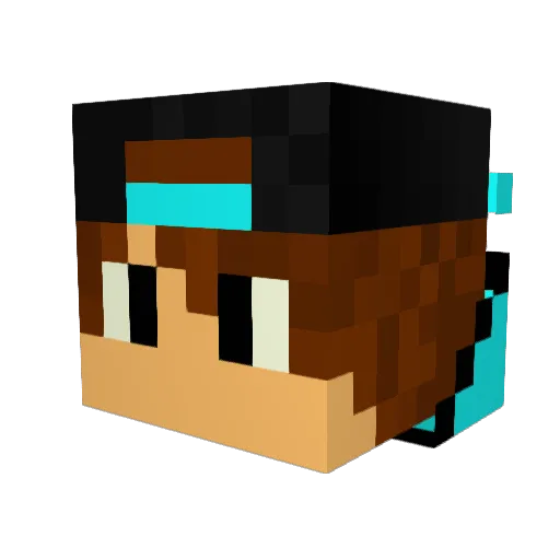 dominik1024 Minecraft avatar head, 3D render