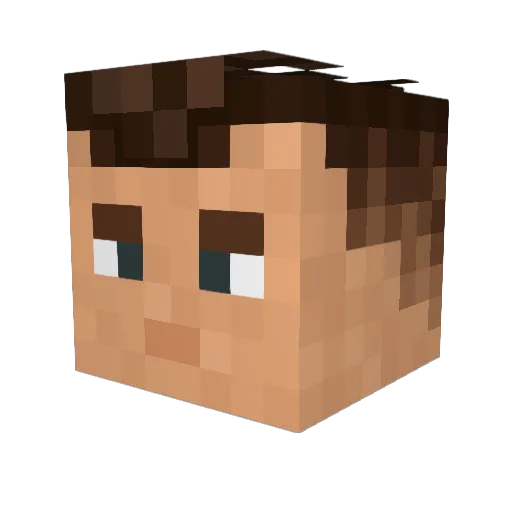 dominik_vimh Minecraft avatar head, 3D render