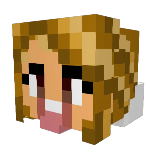 dominikki0 Minecraft avatar head, 3D render