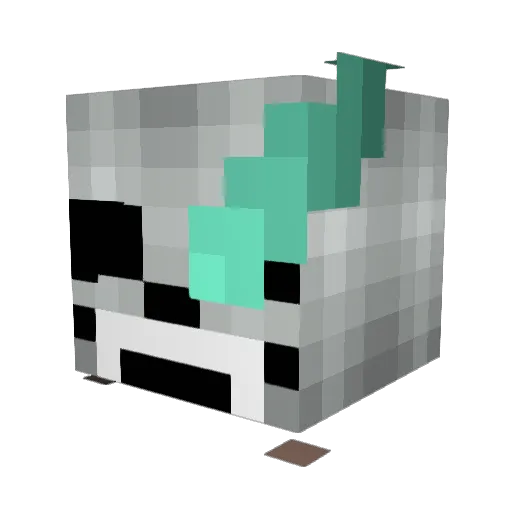domino1044 Minecraft avatar head, 3D render