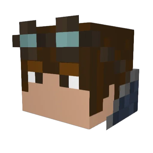 dominonation Minecraft avatar head, 3D render