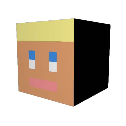 domititan Minecraft avatar head, 3D render