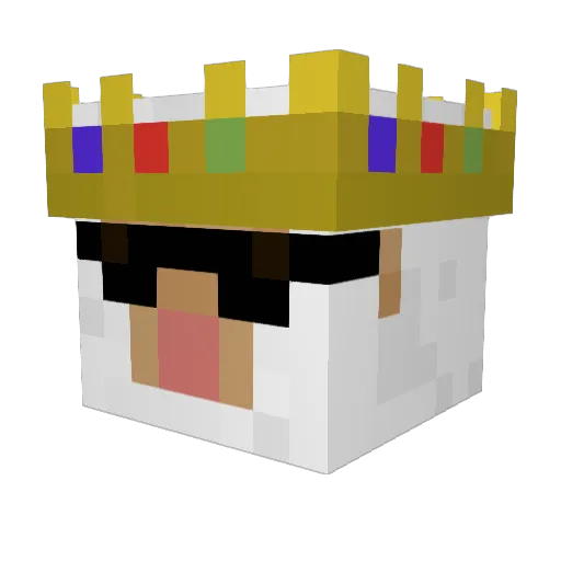 domixtvx Minecraft avatar head, 3D render
