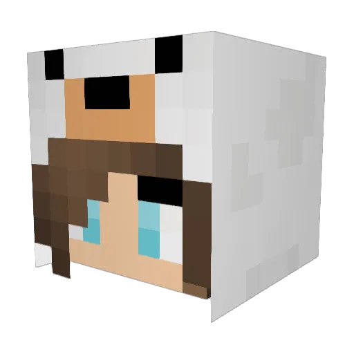 domixv Minecraft avatar head, 3D render