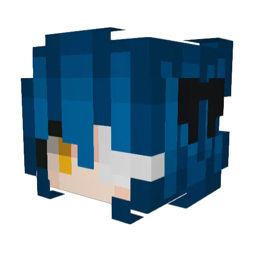 domiysl Minecraft avatar head, 3D render