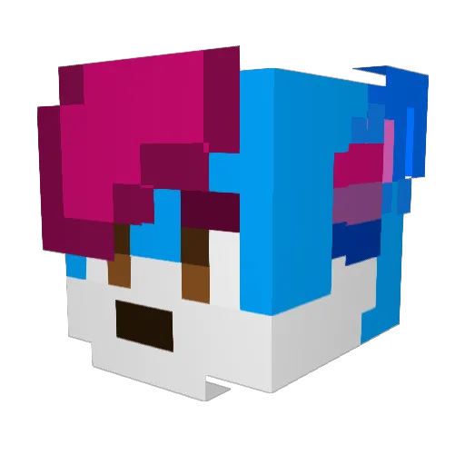 domjams12 Minecraft avatar head, 3D render