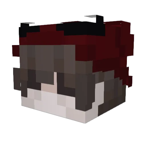 domm_242 Minecraft avatar head, 3D render