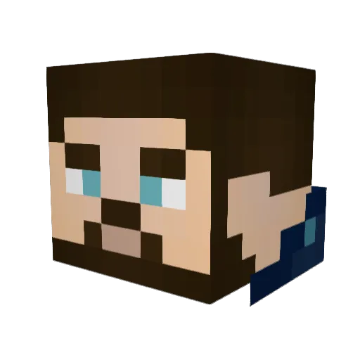 dommbuscus Minecraft avatar head, 3D render