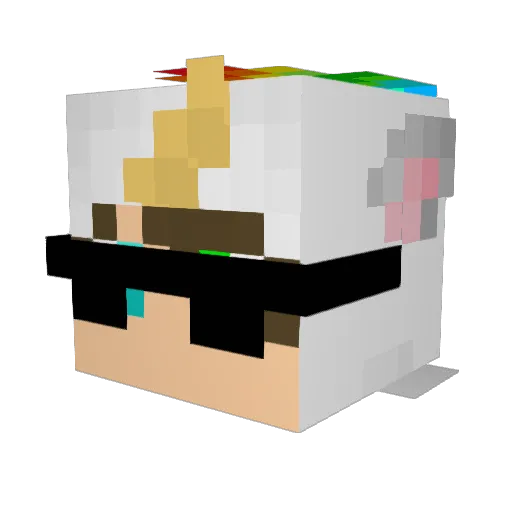 domme69 Minecraft avatar head, 3D render