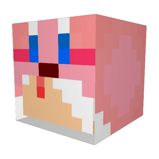 domo9n Minecraft avatar head, 3D render