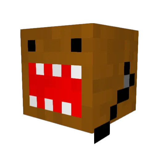 domo_online Minecraft avatar head, 3D render