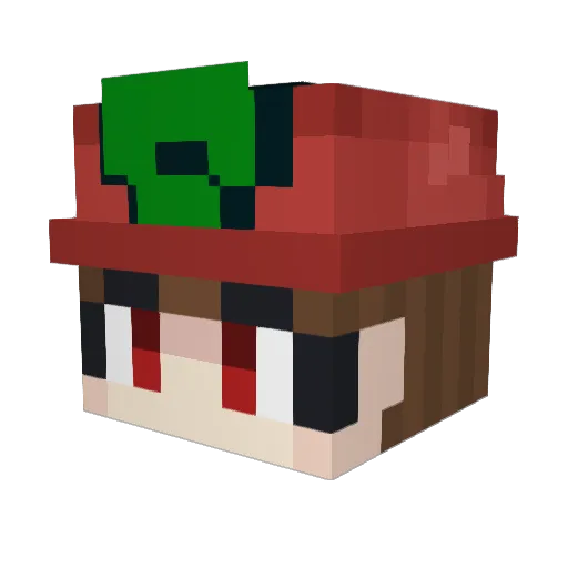 domojo Minecraft avatar head, 3D render