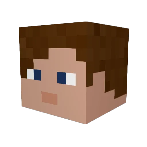 domokosf Minecraft avatar head, 3D render