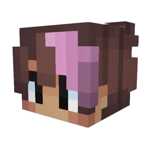 domsim Minecraft avatar head, 3D render