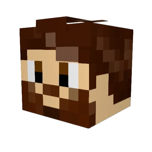 domtron Minecraft avatar head, 3D render