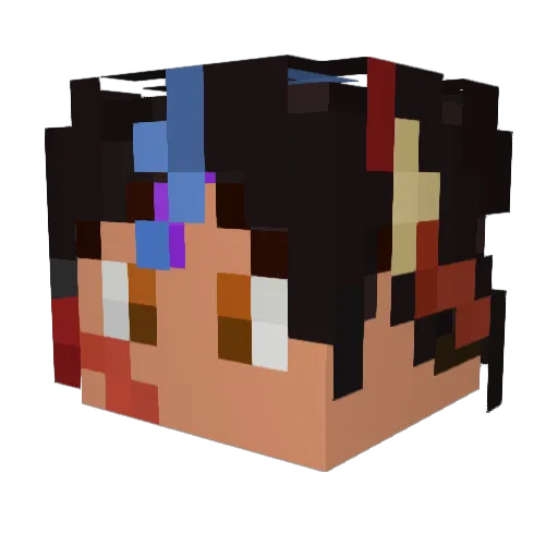 dona221 Minecraft avatar head, 3D render