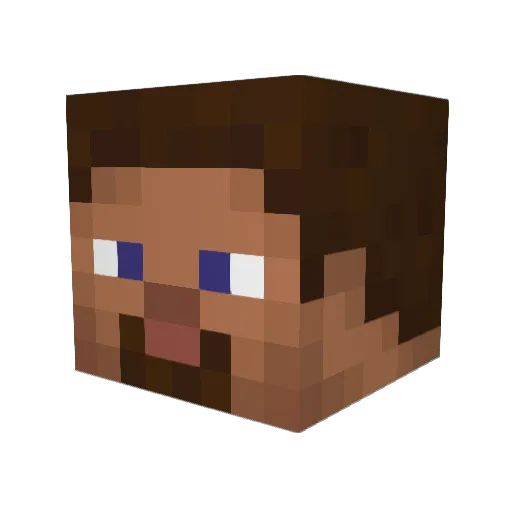 donaldian Minecraft avatar head, 3D render