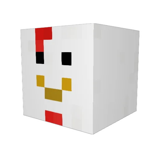 donallende Minecraft avatar head, 3D render
