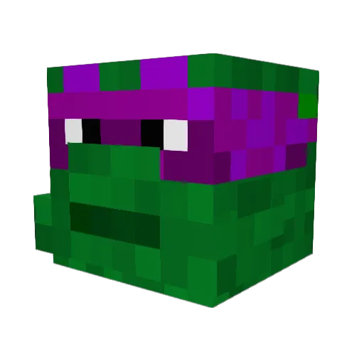 donatero Minecraft avatar head, 3D render