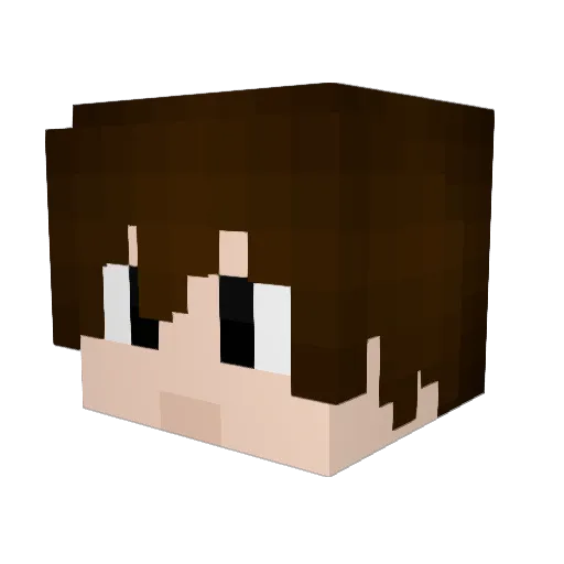 donau Minecraft avatar head, 3D render