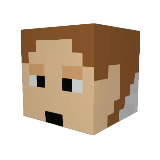 donavandb Minecraft avatar head, 3D render