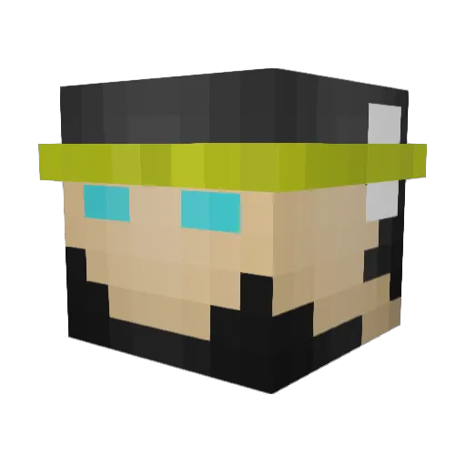 donekid Minecraft avatar head, 3D render
