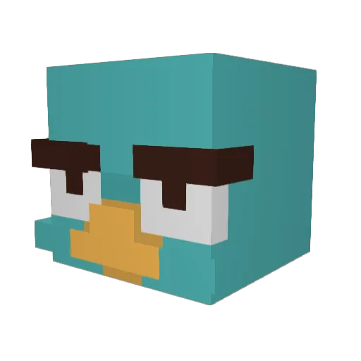 dong_rami Minecraft avatar head, 3D render