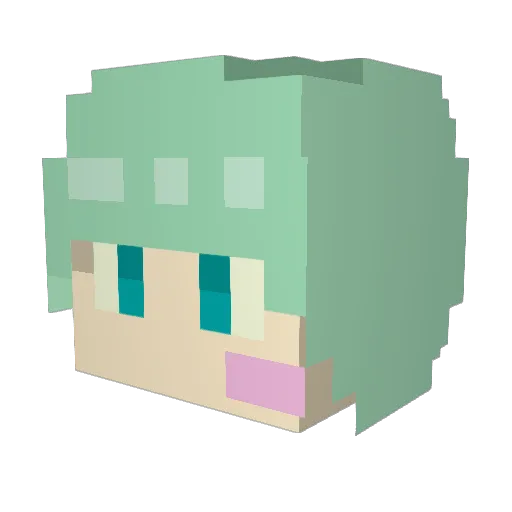 dongchan78 Minecraft avatar head, 3D render