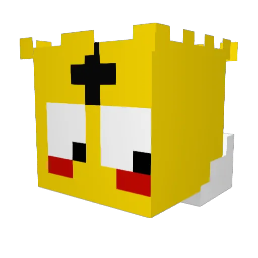 donghax Minecraft avatar head, 3D render