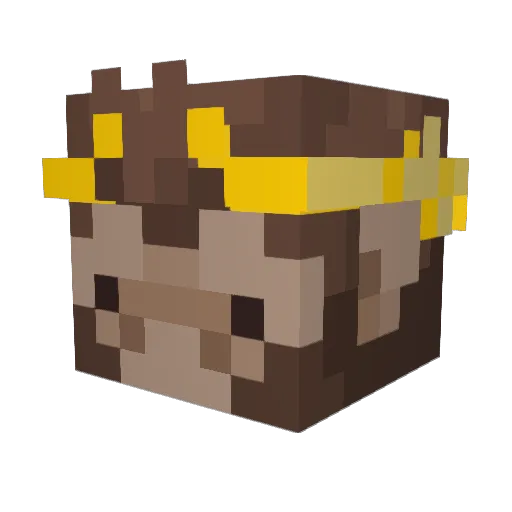 dongkomong Minecraft avatar head, 3D render
